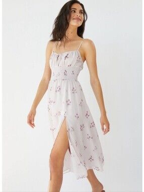 Wilfred Genoa Dress Bone/Plum floral colorway Size L